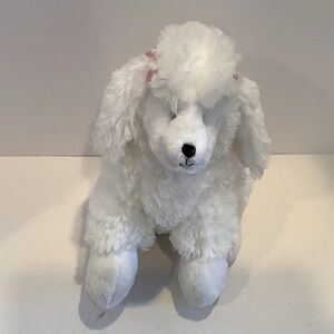 Boyds Bears Friends Plush White Poodle Dog Pink Bows Handmade China Sewn Nose